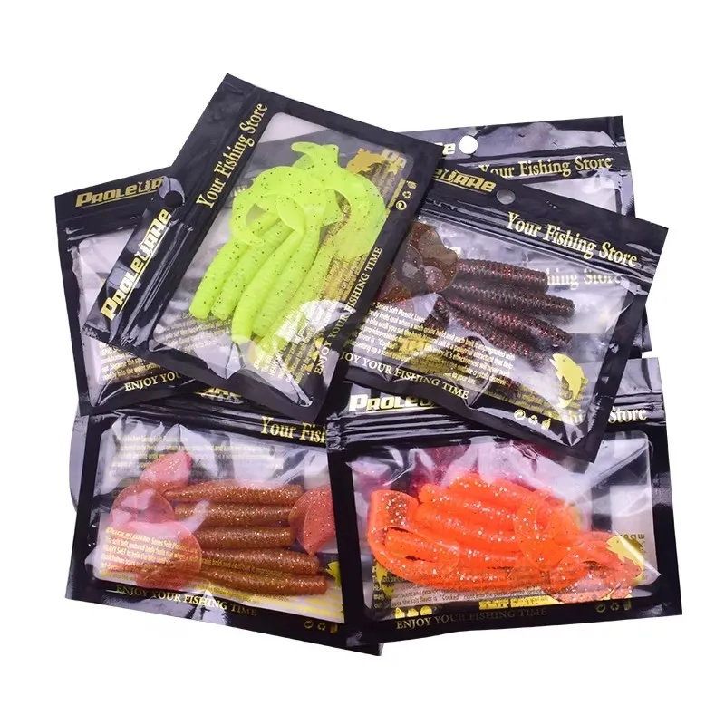 5pcs/Lot Worm Curly Soft Bait  - огляд і ціна Fishing Lure Swimbait