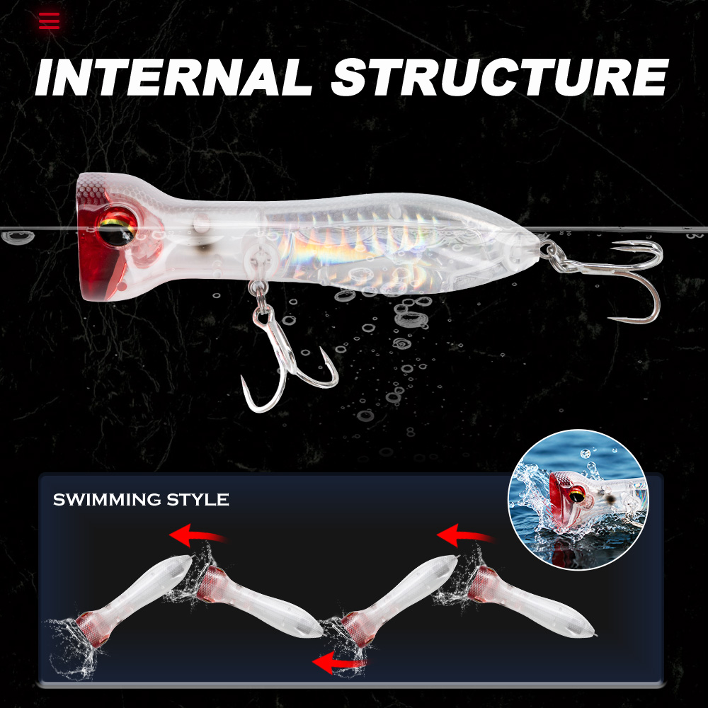 Hunthouse Topwater Floating Po - огляд і ціна Fishing Lure Popper